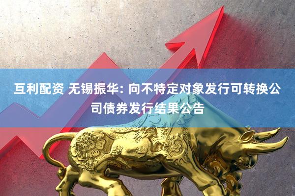 互利配资 无锡振华: 向不特定对象发行可转换公司债券发行结果公告