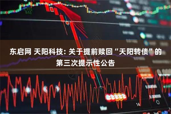 东启网 天阳科技: 关于提前赎回“天阳转债”的第三次提示性公告