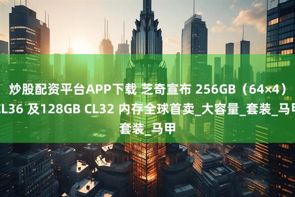 炒股配资平台APP下载 芝奇宣布 256GB（64×4）CL36 及128GB CL32 内存全球首卖_大容量_套装_马甲