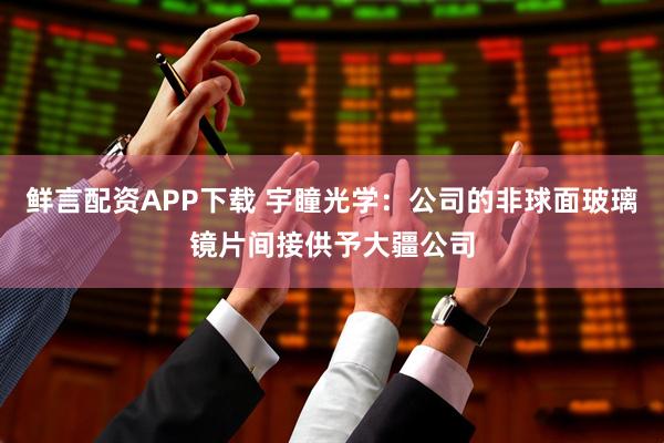 鲜言配资APP下载 宇瞳光学:公司的非球面玻璃镜片间接供予大疆公司